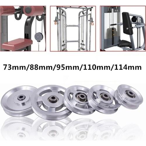 73/88/95/110/114mm Diameter Universal Aluminium Alloy Pulley for Cable Machine Attachment Home Gym Workout Equipment Accessories