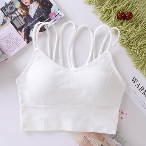 Women Tanks Crop Top Female Seamless Underwear Sleeveless Sports Camis Cropped Crop Tops Sexy Lingerie Padded Camisole