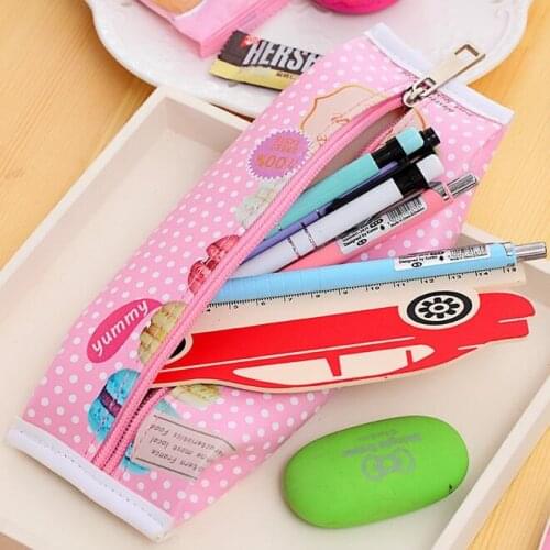 1pcs/lot Kawaii Biscuit Waterproof Pencil Cases Delicious Food Design Pencil Bag Creative Office School Stationery Supplies