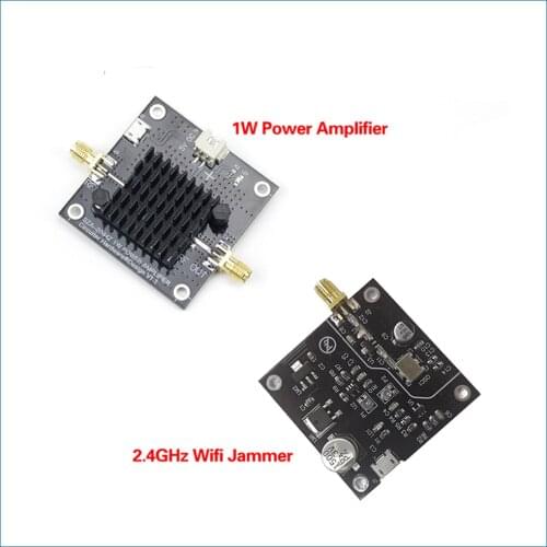 2.4G /5G/5.8GWiFi swept jammer Shielder 2.4Ghz WiFi jammer Shielded development board / SZA2044 1W microwave power amplifier T3