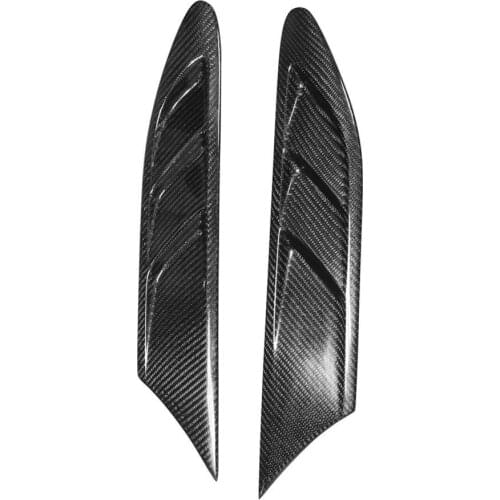 2Pcs Self-adhesive Carbon Fiber Car Side Fender Fin Vents Cover Trim for Toyota GT86 2012-2019