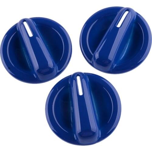 3Pcs Car Blue Air Conditioning AC Switch Knob Covers Trims ABS Fit For Jeep Wrangler JK 2010 2009 2008 2007