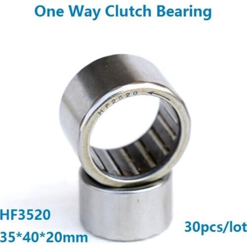 30pcs/lot HF3520 35×40×20mm Single Way Needle Bearing Drawn Cup One Way Clutch Needle Boller Bearing 35*40*20mm