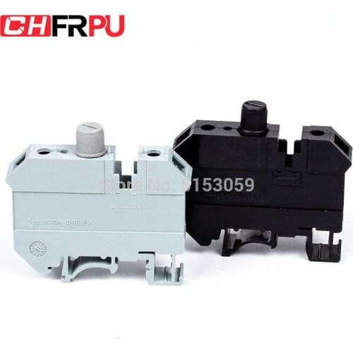 5Pcs UK10 HESI DIN Rail Fuse Terminal Blocks Gray UK10-HESI Connector Screw Type