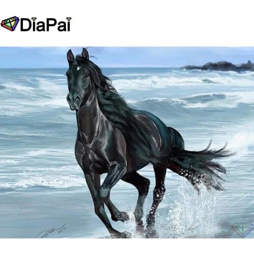 DIAPAI Diamond Painting 5D DIY 100% Full Square/Round Drill "Animal horse" Diamond Embroidery Cross Stitch 3D Decor A24751