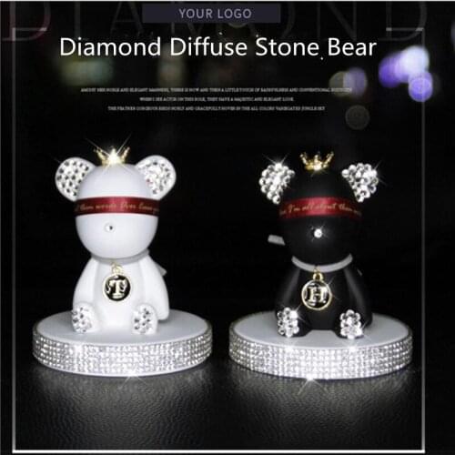 Diamond Plaster Rhinestones Bear Goddess Cartoon Bear Aroma Home Office Car Interior Decoration