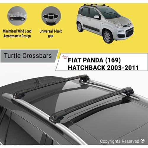 BARS FOR FIAT PANDA (169) 2003-2011 ALUMINUM ALLOY SIDEBARS CAR ROOF RACK LUGGAGE CARRIER CROSSBAR