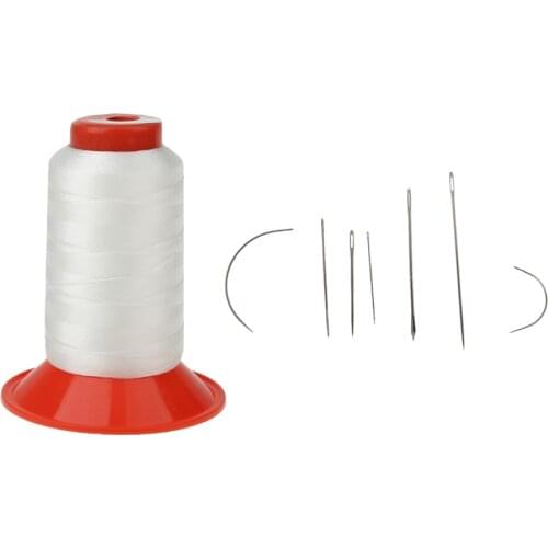 White Bonded Nylon Sewing Thread with Sewing Needles for Leather Upholstery