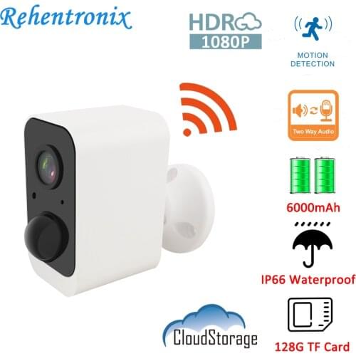 1080P WiFi Camera Outdoor Battery Powered 6000mAh built-in FHD Wireless CCTV Security Battery Camera AP Mode Cloud Camera