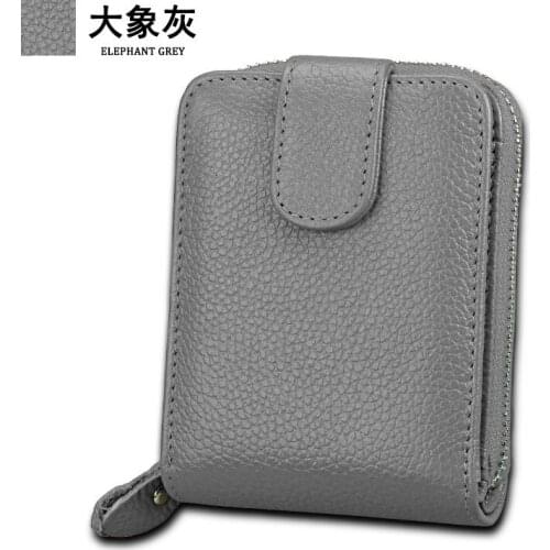 Business Card Case Holder Prevent RFID Zipper ID Credit Card Card Holder Wallet Women/men