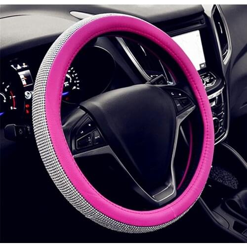 Car Steering Wheel Protector Cover Creative Cute Crystal Diamond Protector Splicing Rubber Inner Ring Environmentally Friendly