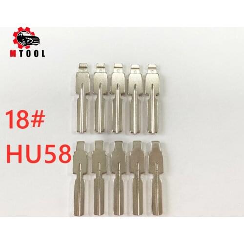 For BMW Flip Key 18# HU58 KD Remote Key Blade For EWS E46 E39 E32 E36 E70 E63 E38 E83 E81 Replacement Accessories 10 PCS