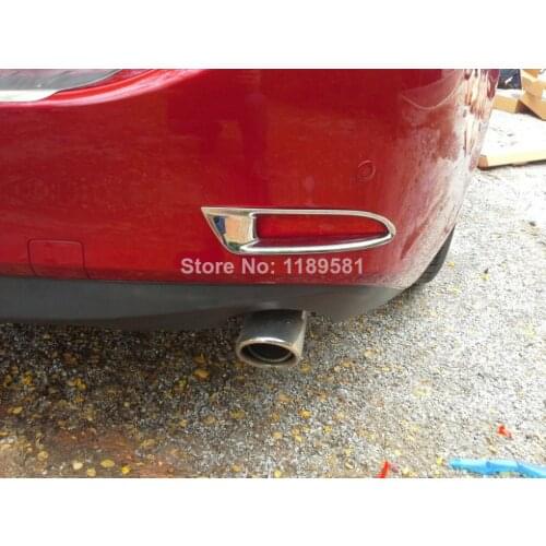 For Mazda 6 M6 Atenza 2014 2015 2016 ABS Chrome Rear Fog Light Lamp Cover Trim Molding Bezel Garnish