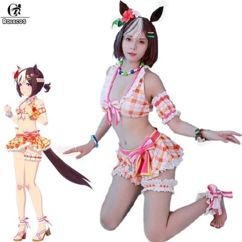 ROLECOS Special Week Cosplay Costume Uma Musume Pretty Derby Cosplay Costumes Woman Sexy Swimsuit Halloween Uniform Full Set