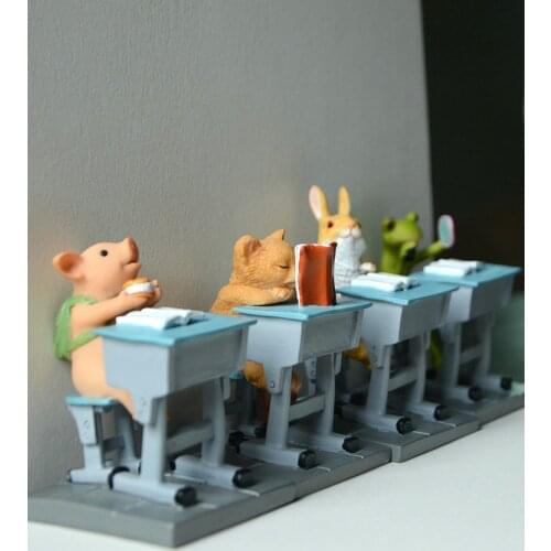 Creative Classroom Pig Decorations Crafts Desktop Resin Ornaments Mini Garden Accessories Lovely Animal Office Birthday Present