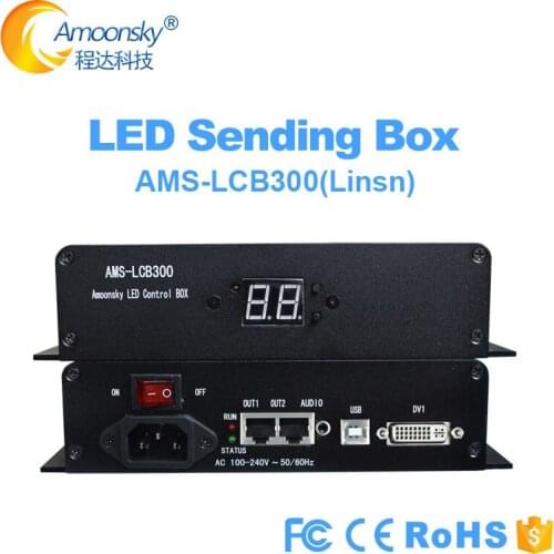 Linsn ts802d sending card box LCB300 (with card) included power support brightness adjust for led stage rental led screen
