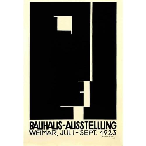 Lot style Choose Retro Bauhaus Ausstellung Art print Silk poster Home Wall Decor