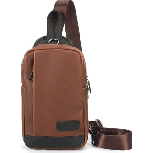 Fashion New Retro Mens Bag Korean version Youth Single Shoulder Bag Street Cortex Crossing Bag Tide Chest bag