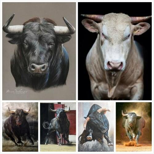 Bull Embroidery Diamond Painting Accessories Ox Cattle Arts and Crafts Kit Jewel Cross Stitch Mosaic Diamond