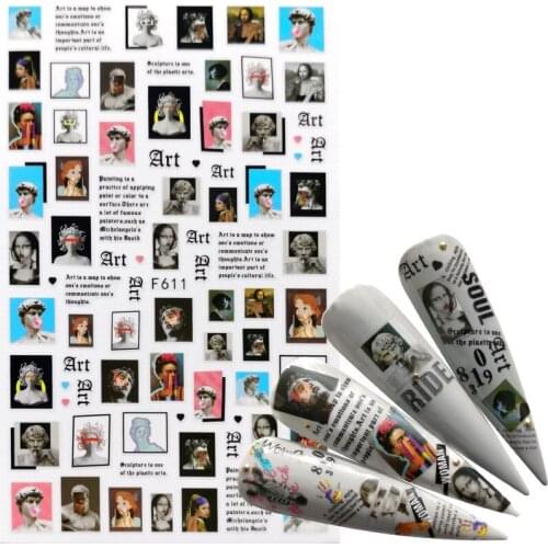 1Pcs Character Gel Polish Nail Sticker Decals Tool Nail Art Paper Decoration Manicure Tattoos 3D DIY Nail Art Accessories