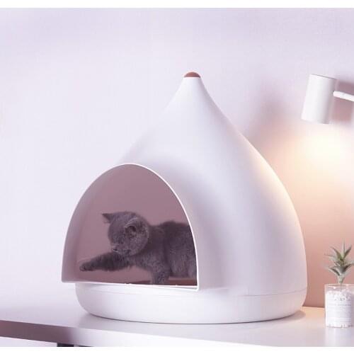 New high-end round bottom spire dog house, plastic cat nest pet kennel litter