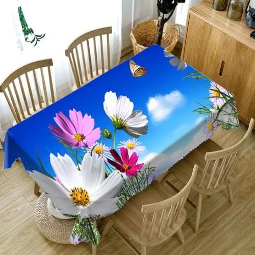 Dining table cover rectangular Waterproof Coffee party decorate 3D Tablecloth wedding Round Cabinet cover Customized Pillowcase