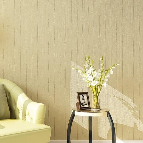 Beibehang Home decoration wallpaper simple brown wallpaper living room bedroom TV background straw pure color 3d wallpaper roll