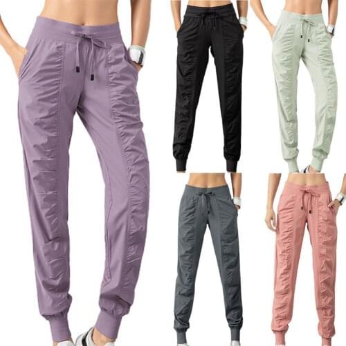Solid Color Sweatpants Women Pants Trousers Casual Drawstring Sport Pants for Women Ankle-Tied Jogger Pants femme pantalon