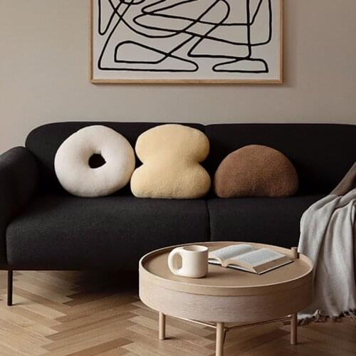 Office Waist Cushion Sofa Head Cushions With A Lovely Personality подушка Simple Solid Geometric Plush Pillow Home Decoration