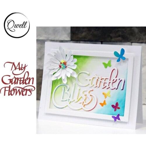 QWELL Word My Garden Flowers Metal Cutting Dies for Scrapbooking and Card Making Paper Embossing Craft New 2019 die cuts