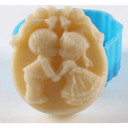 1pcs Single Boy and Girl (xj5381) Silicone Handmade Soap/Cake Mold Crafts DIY Mold