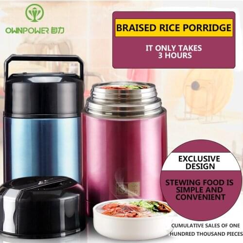 Large Capacity 800ML&1000ML Insulated Cup Vacuum Flasks & Thermoses Thermocup Lunch Thermos Food With Containers Thermo Pot Box