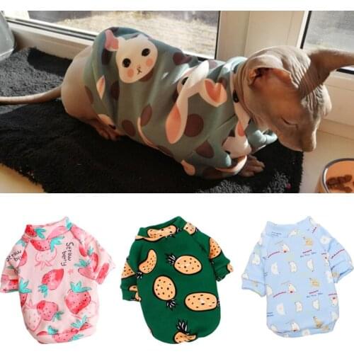 Cartoon Cat Hoodie Sweater Spring Summer Pet Cat Clothes for Cats Katten Kedi Pullovers Mascota Pet Costume Cat Outfit Clothing