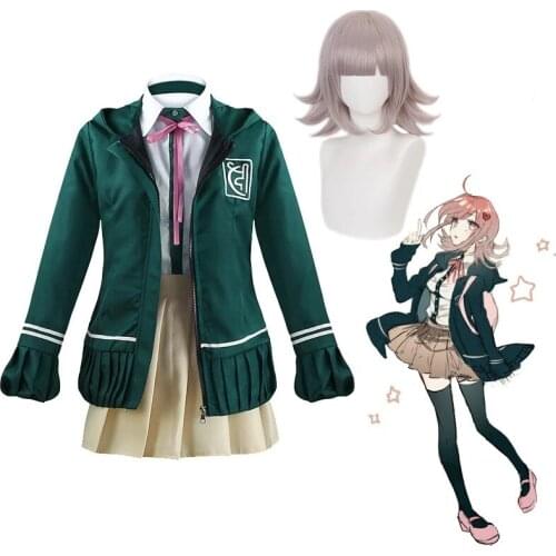 High School Students Uniform Anime Danganronpa Nanami ChiaKi Cosplay Costume Long-sleeved Jacket Short Skirt Loli Skirt
