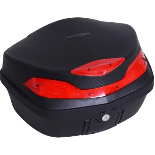 HOMCOM Universal 48L motorcycle trunk with Topcase keys and accessories for motorcycle helmet motorcycle case moped Scooter