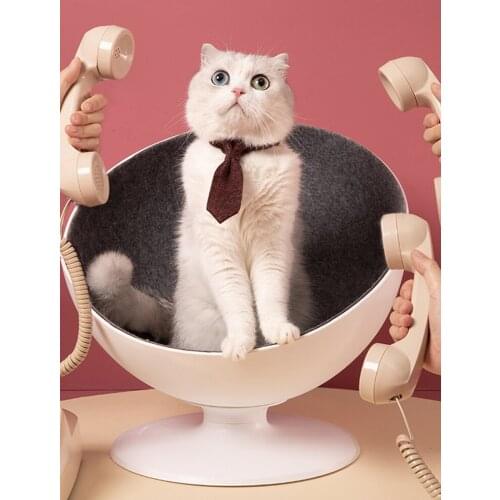 Four Seasons Universal Cat Litter White Cat Litter 360-degree Rotatable Small Kitten Cattery Pet Supplies