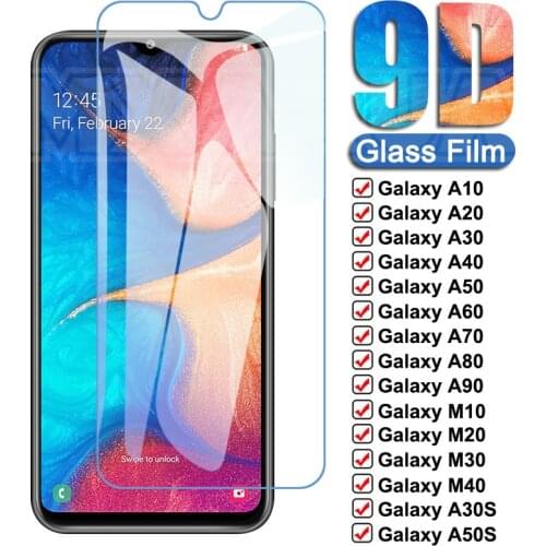 9D Protective Glass For Samsung Galaxy A10 A20 A30 A40 A50 A60 A70 A80 A90 Screen Protector M10 M20 M30 M40 Safety Glass Film