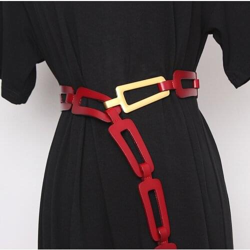 Womens runway fashion hollow out geunine leather Cummerbunds female Dress Corsets Waistband Belts decoration wide belt TB1178