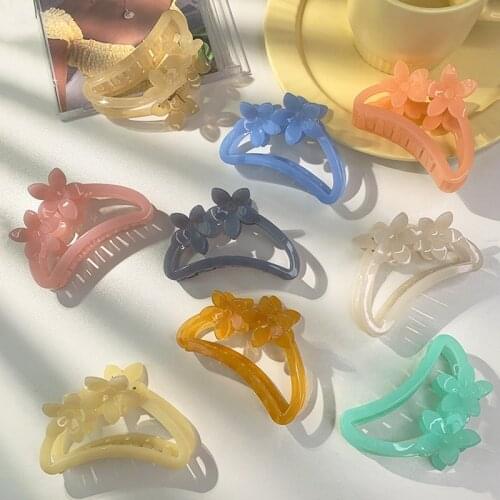 Korean Geometric Acetate Hair Claws Big Size Square Hair Crabs Clip Matte Hair Clamps for Women Fashion Hair Accessories