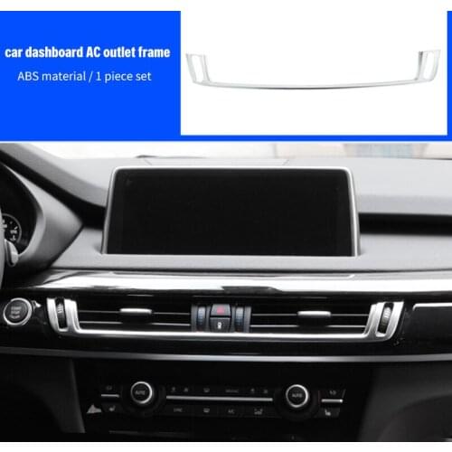 For BMW X5 F15 2014-2018 ABS chrome Car central control AC outlet frame 1pc