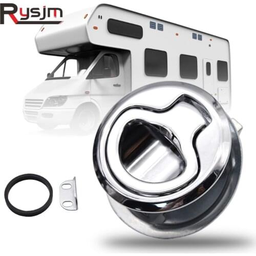 1Pcs Silver Stainless Steel Flush Pull Slam Latch Mount Hatches Lift 45mm Fit For Yatch Marine RV boat accessories
