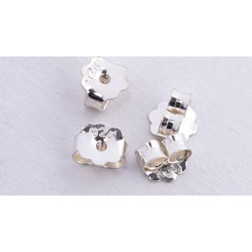 10pcs 4x4.5mm 925 Silver Butterfly Earrings Back Fit Stud Earrings Clasp Earring Stopper DIY Earring Fashion Jewelry Findings