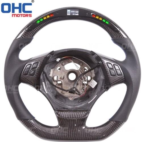 100% Real Carbon Fiber LED Performance Steering Wheel compatible for M E82, E39 E46 M3 5 Series 1 Series