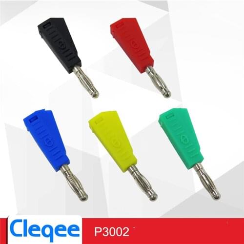 2018 Cleqee P3002 10pcs 4mm Stackable Nickel plated Speaker banana plug connector Test Probe Binding Post