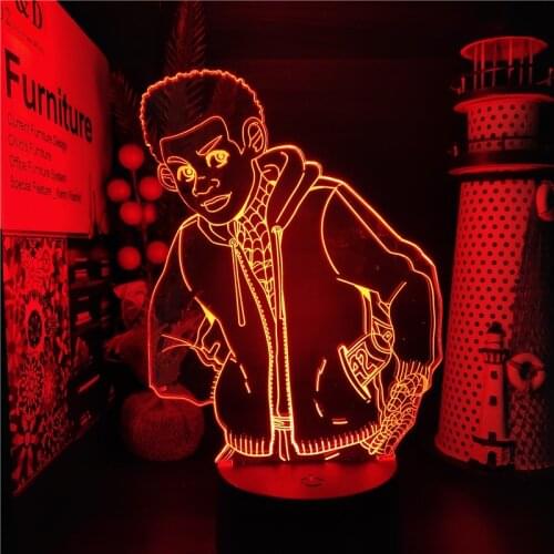 Marvel Avengers 3D Lamp Spider-Man Miles Morales Acrylic 3D Illusion LED Lamp Anime USB Colourful NightLight Kids Christmas Gift