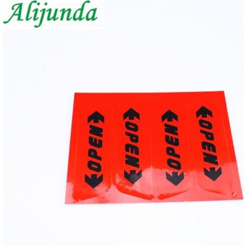 4pcs/set car styling fusion escort door open warning sticker FOR Volkswagen Skoda Citroen C-Quatre C-Triomphe Picasso C1 C2 C3