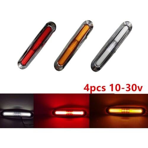 4x Truck led light Guide Side Marker lights Clearance tail Lamp 12V 24V external lights Car Trailer Rear Lights caravan lamp
