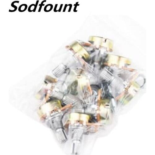 9pcs WH148 single potentiometer kit 9 kinds of resistance B1K-1M 3 feet handle length 15MM