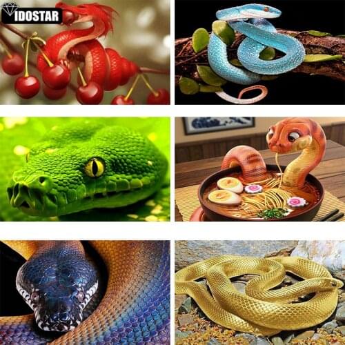 New arrival full square drill 5d diy diamond painting snake 3D diamond embroidery animal home decoration painting crafts gift