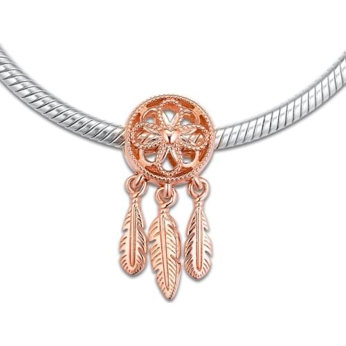 Charms Fits for Pandora Bracelets 100% 925 Sterling Silver Jewelry Spiritual Dreamcatcher Beads Free Shipping